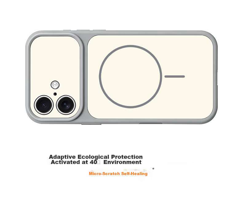 NEYAA iPhone 17 Case Magsafe Magnetic Lens Full Coverage Shockproof Minimalist Stylish Colorblock Matte Gray White 3