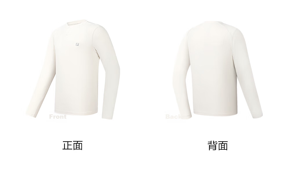FILA Men's Knitted Long Sleeve T-Shirt 2026 Autumn Henry Collar Sports Fitness Quick-Dry Long Tee 27