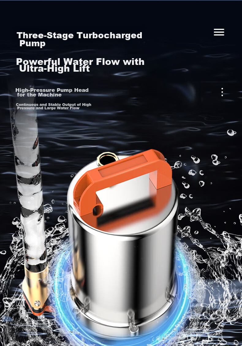 Delixi DC Submersible Pump Agricultural Water Pump Electric Vehicle Water Pump Household High Lift Well Small Water Pump 9
