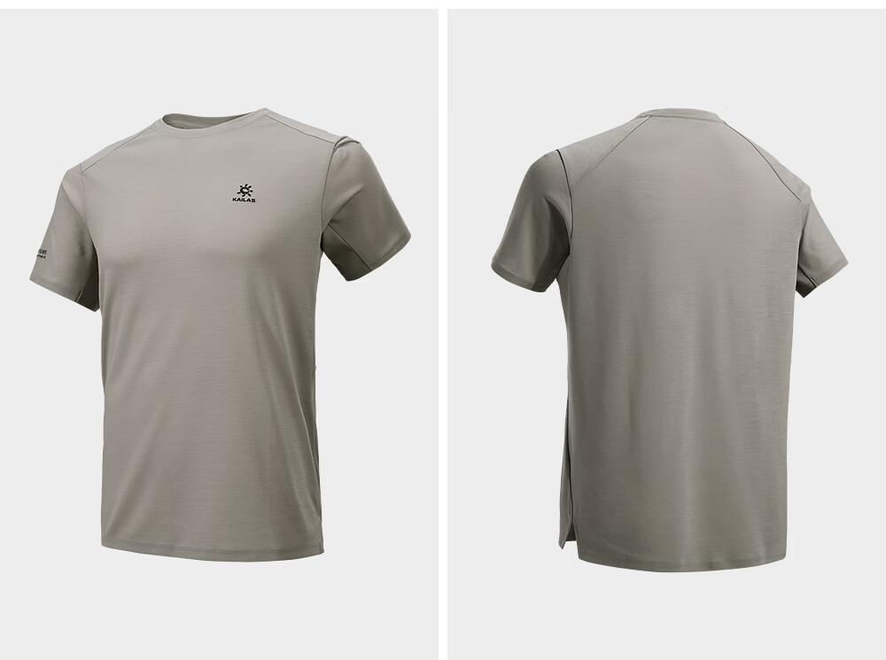 KAILAS Merino Wool Crew Neck Short Sleeve T-Shirt Men Moisture-Wicking Quick-Dry Summer Sports Outdoor Hiking 7