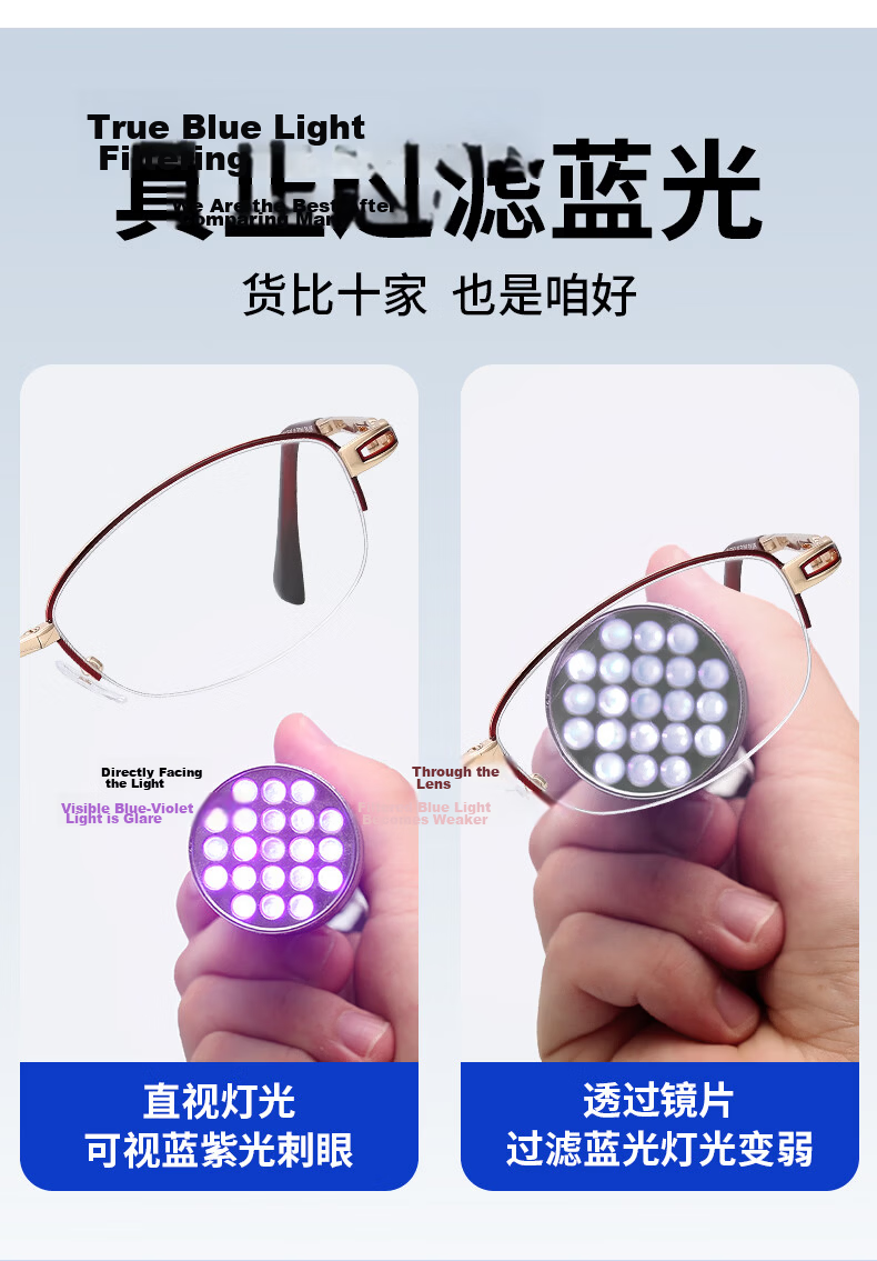 Pulais Women's Elegant Anti-Aging Blue Light Blocking Reading Glasses Japanese Imported High-Definition Comfortable Foldable Presbyopia Glasses Genuine 16
