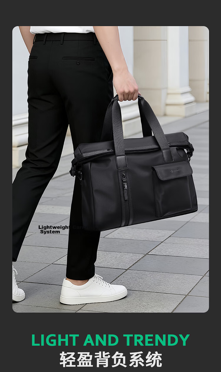 GOLF Men's Briefcase Handbag 13.3/14 Inch Laptop Bag Business Casual Commuter Travel Office Bag 4