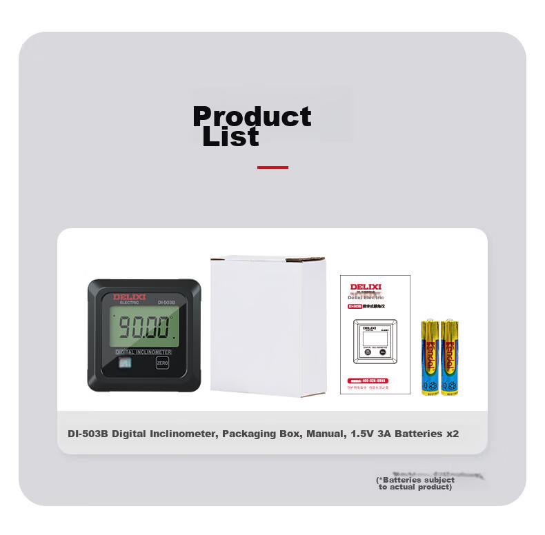DELIXI ELECTRIC Digital Inclinometer High-Precision Level Angle Measuring Tool Multifunctional Magnetic Angle Gauge for Home Use 17