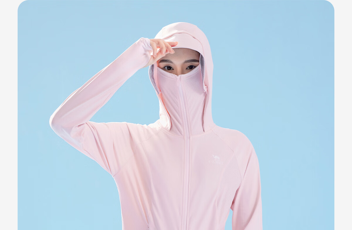 CAMEL Bubble Ice Outdoor Original Yarn Silver Coated Sunscreen Jacket UV Protection Lightweight Breathable Cooling Heat Shield Sun Protection Coat 29