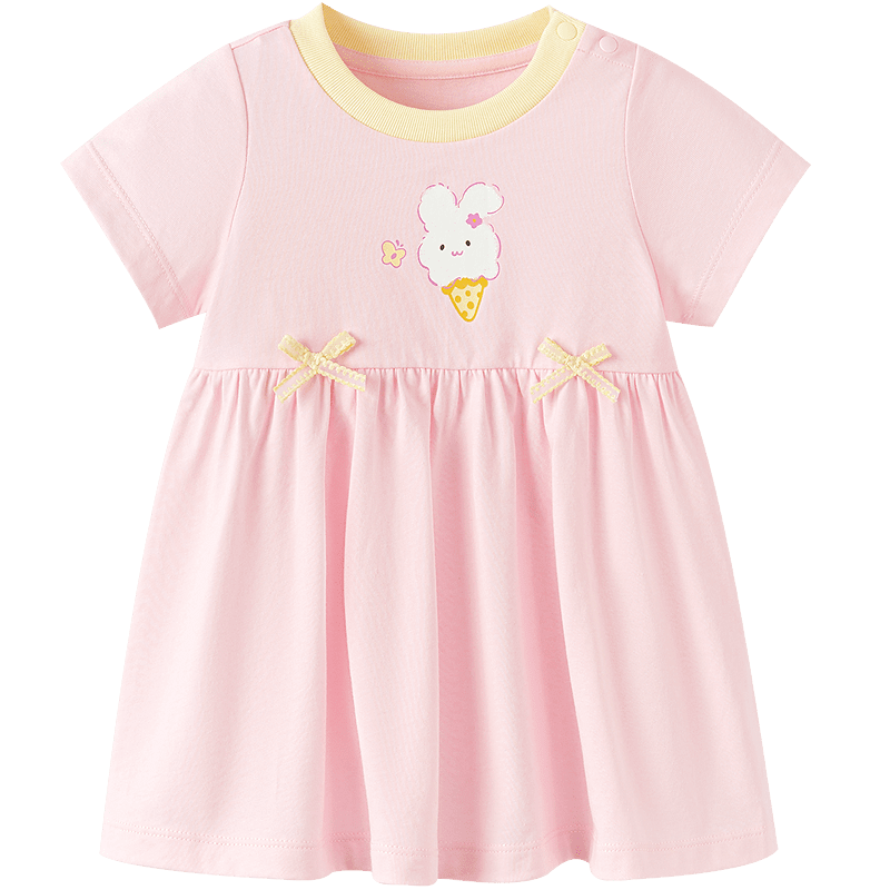 Balabala Kids Dress Baby Dress 2026 Summer New Girls Princess Dress Cotton Breathable Cute