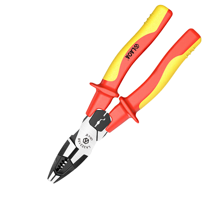 LAOA LA322108 Insulated 8-Inch Steel Wire Pliers Electrician Wire Stripper Cable Cutter 1000V Rated