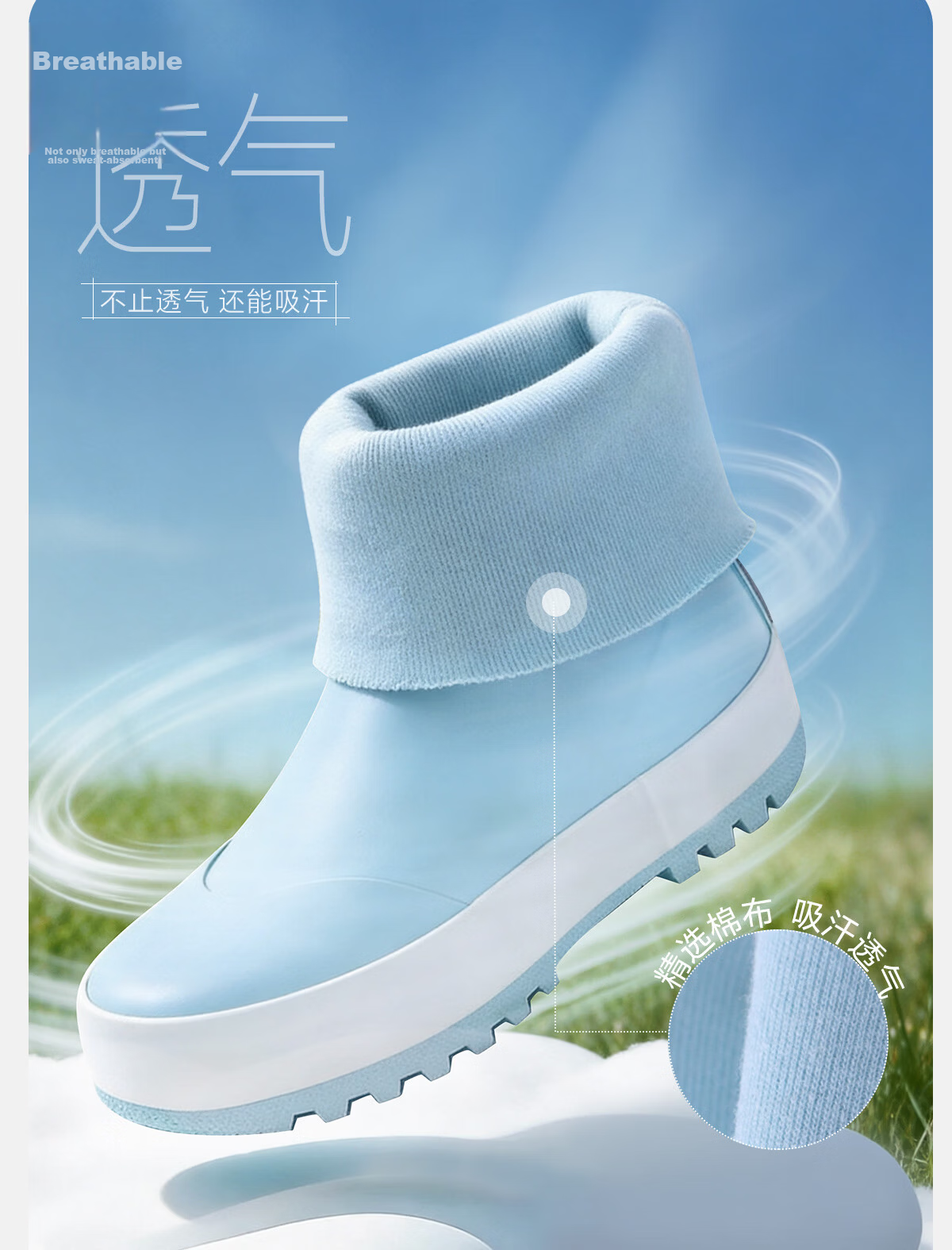 Sweet Baby Kids Rain Boots Boys 7-12 Years Old School Use JD Self-operated Non-slip Durable Rubber Rain Shoes 18