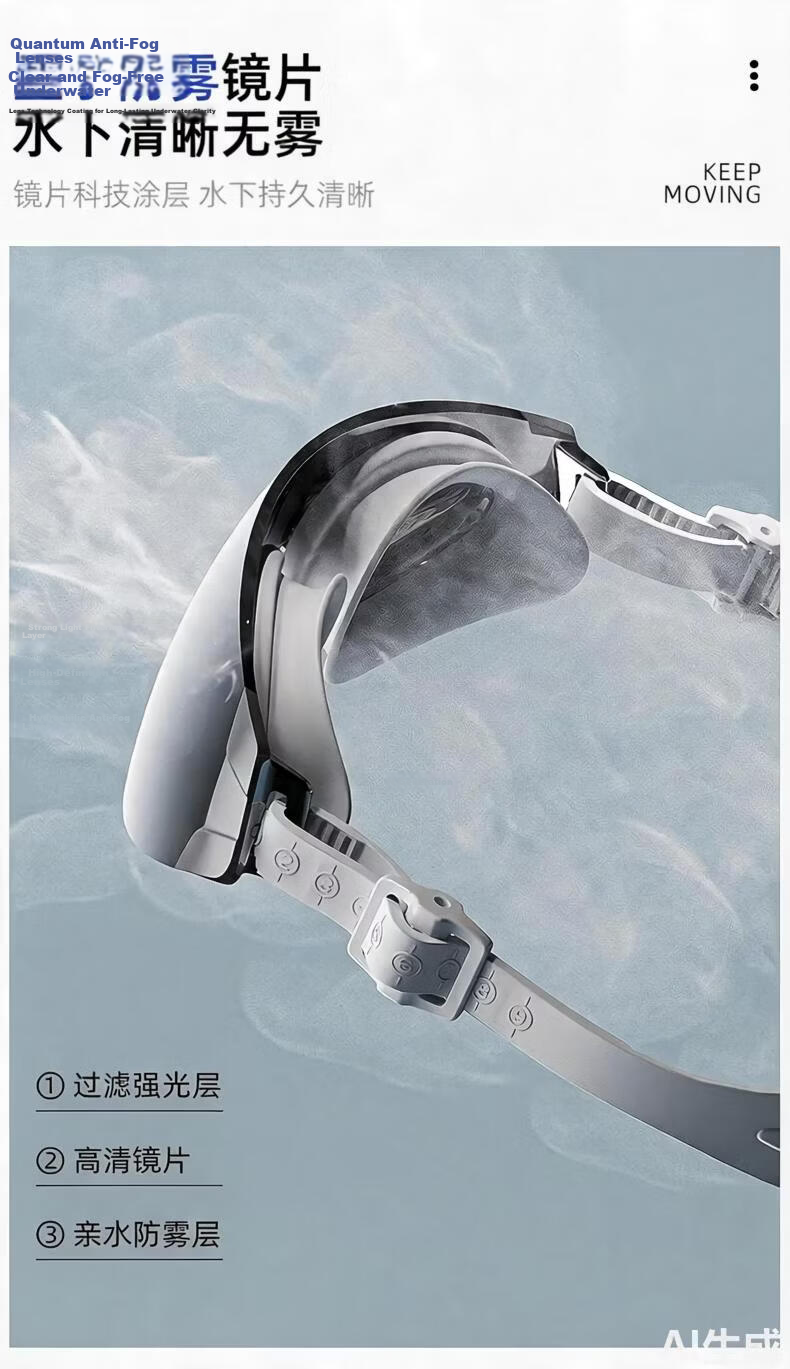 ANTA Water Eye Swimming Goggles Unisex HD Waterproof Anti-Fog Prescription Professional Frameless Butterfly Swimming Glasses 6