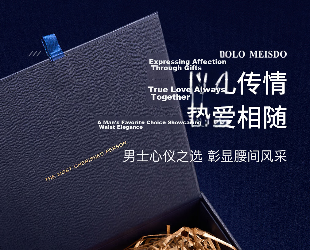 POLOMEISDO Men's Genuine Leather Belt Gift Box International Top Brand Birthday Gift for Boyfriend Husband Father 30