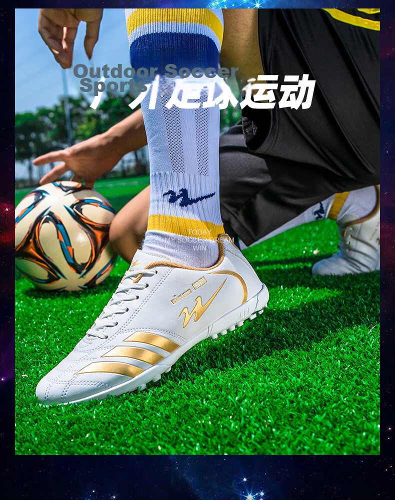 Shuangxing Soccer Shoes for Men TF Turf Cleats Adult Youth Non-Slip Wear-Resistant Professional Competition Training Cleats Black And Green Size 39 5