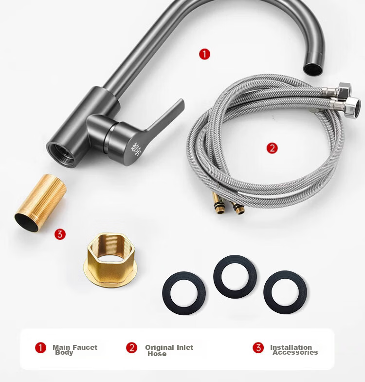 Del 28-Year Brand All-Copper Kitchen Faucet Sink Basin Splash-Proof Hot and Cold Water Tap CPLT 9