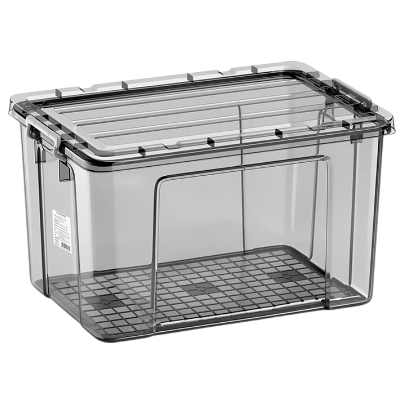 Jiabangshou Plastic Storage Box, Transparent Thickened Storage Container for Clothes, Toys, Car Organization, Extra Large 45L, 1 Piece