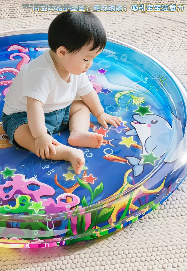 Miaobeile Pat Pat Water Mat Infant Crawling Mat Foot Toy Large Summer Cooling Mat Baby Crawling Training Pad 4