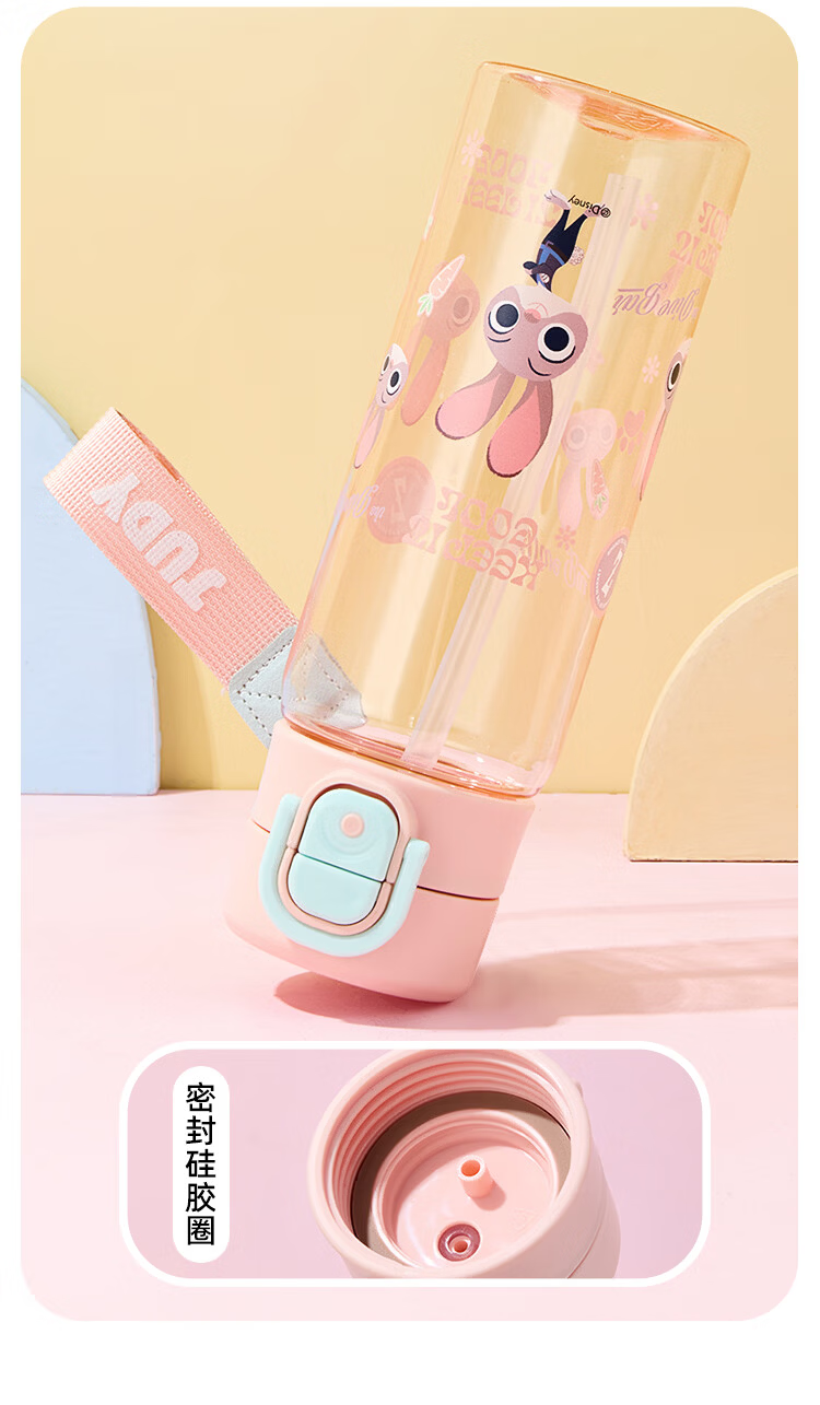 Disney Kids Water Bottle 3-6 Years Old Kindergarten Toddler Straw Cup Primary School Direct Drinking Water Bottle 6