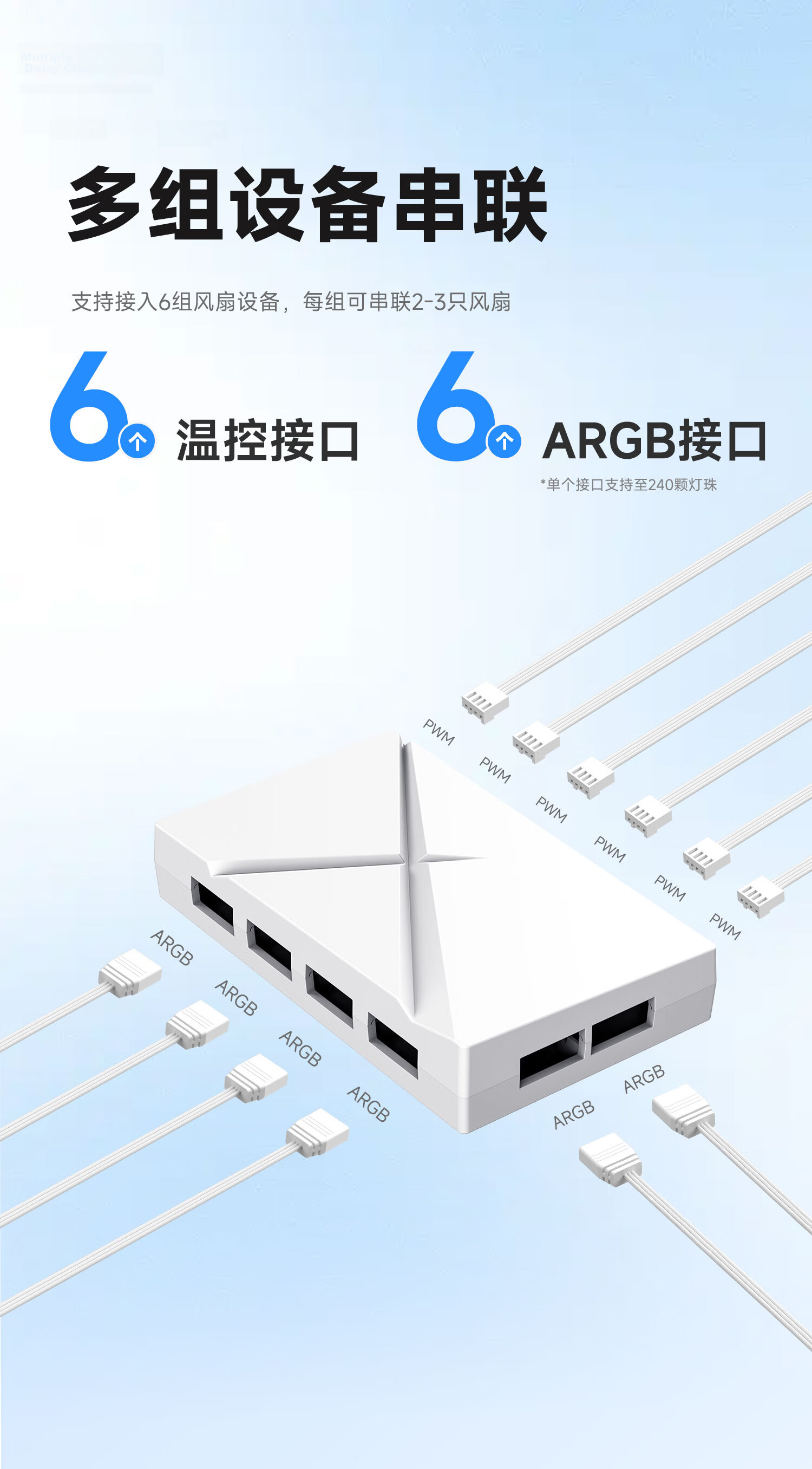 Aigo Starry Cube U Series Controller Black Supports 6 Fans ARGB Sync with Remote Control 3