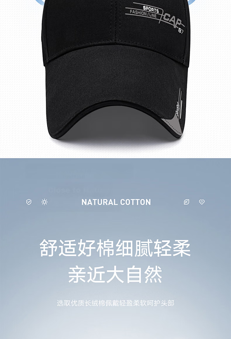 RED DRAGONFLY Men's Summer Outdoor Long Brim Sun Hat Mesh Baseball Cap Fishing Travel Duckbill Sunshade Breathable Sun Hat 4