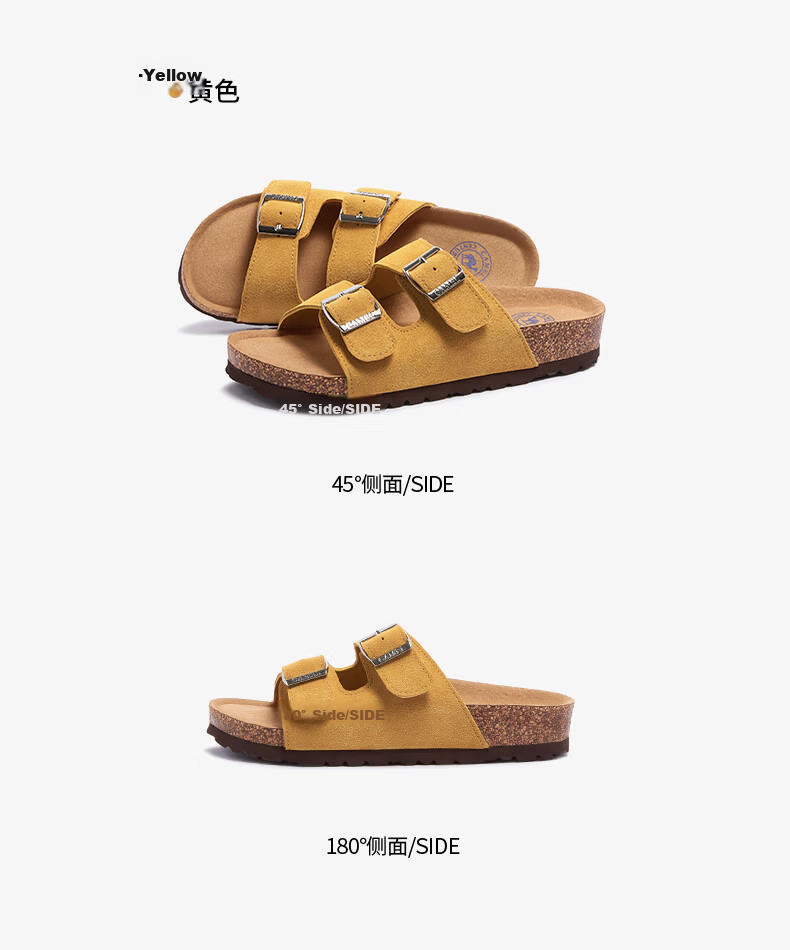 CAMEL Birkenstock Style Women's Casual Thick Sole Platform Sandals L26M700064A Beige Size 38 19