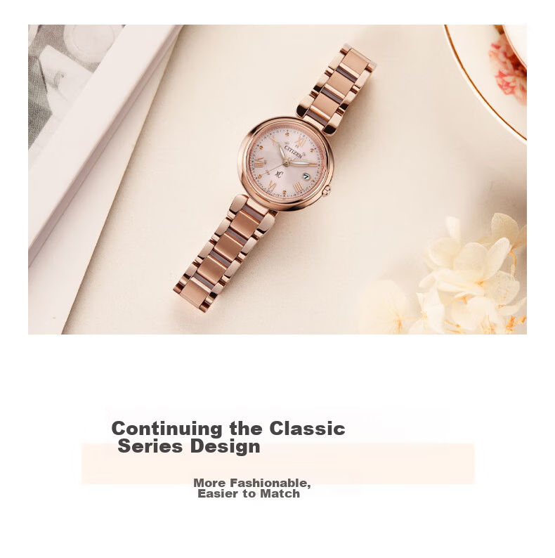 CITIZEN Eco-Drive Radio-Controlled Perpetual Calendar Super Titanium Fashion Business Women's Watch ES9442-55A Gift for Girlfriend 2