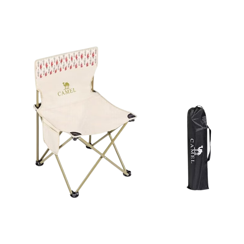 Camel Outdoor Folding Chair Lightweight Portable Camping Folding Storage Chair Wear-Resistant Art Sketch Stool Camping Equipment