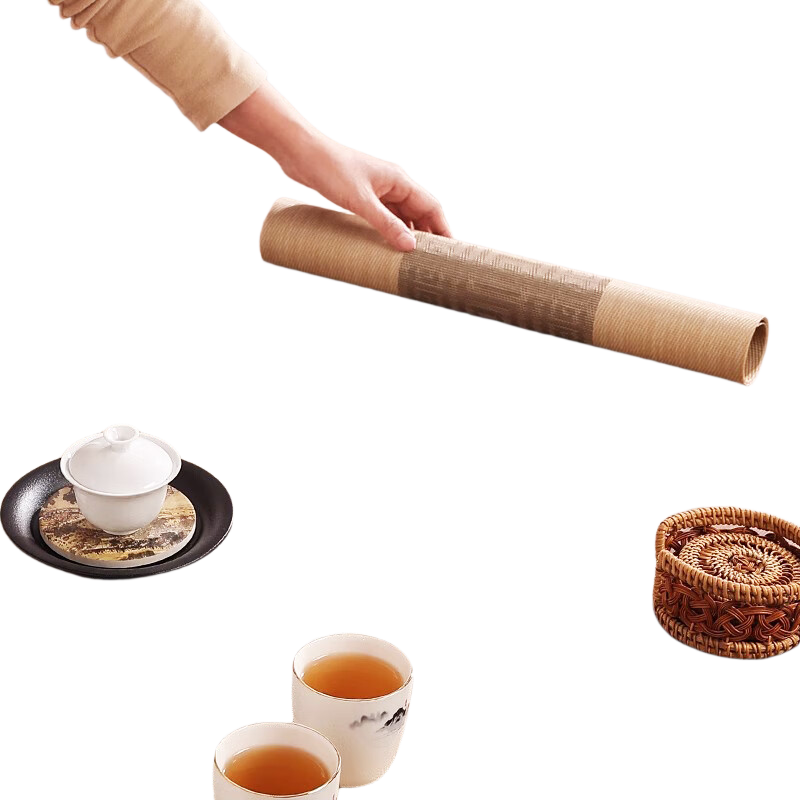 AVIVI New Chinese-Style Table Runner, Coffee Table Cloth, Zen-Style Tea Mat, Waterproof Tea Pad, Dining Table Mat, Long Tea Table Cloth, 30*240 Meters, Zha