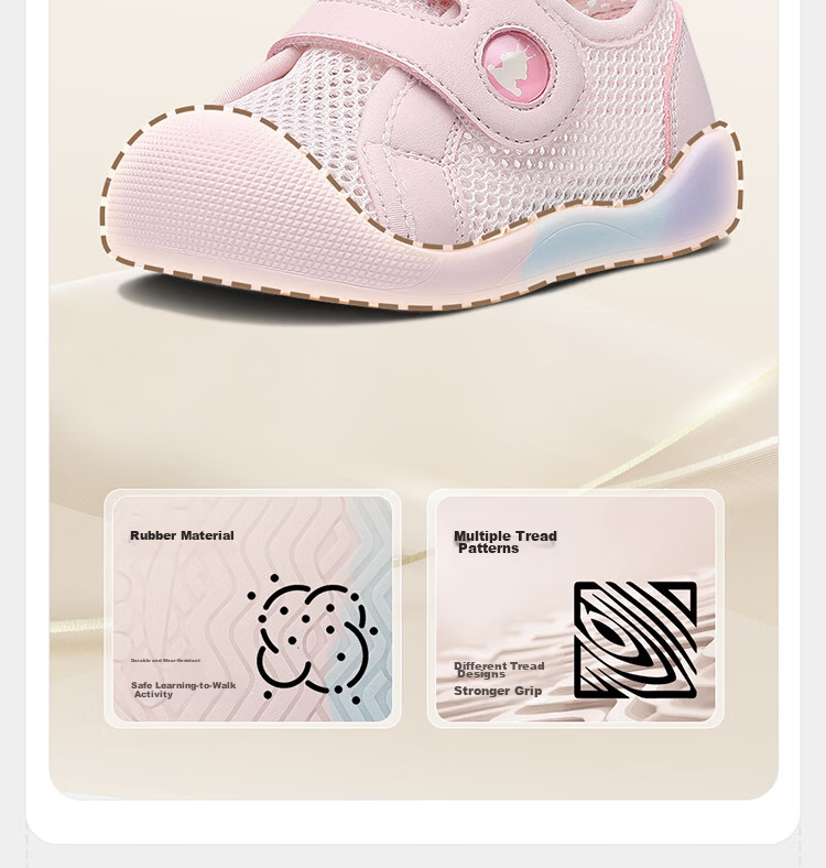 YEEHOO Kids Summer Breathable Mesh Toddler Girls Casual Shoes Soft Sole Non-Slip Stable Boys Sneakers with Mesh Holes 15