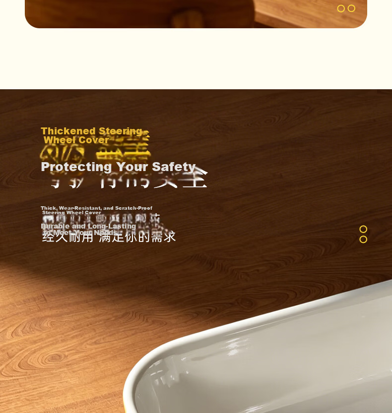 Donlim Ceramic Baking Tray Double-Handle Microwave Oven Plate Thickened Anti-Scald Dinner Plate 650mL 7