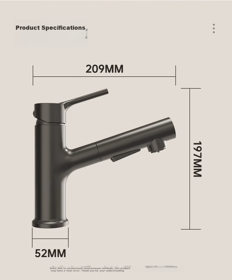 ARROW YJ Multifunctional Pull-Out Hidden Basin Faucet Single Handle Hot and Cold Mixer Tap for Washbasin 18