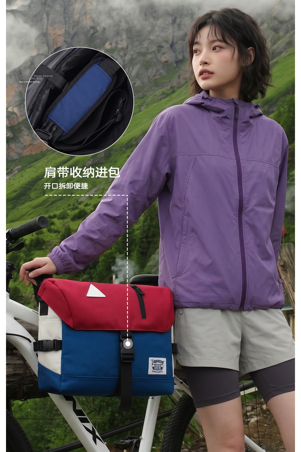 JEEP SPIRIT Outdoor Women's Shoulder Bag 2026 New Trendy Casual Men's Cycling Crossbody Bag Large Capacity Student Bag 24