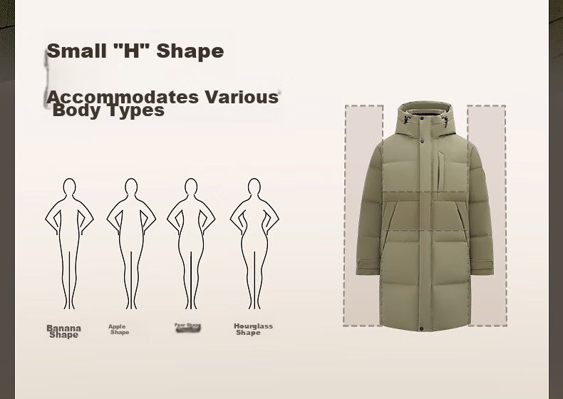 Snow Flying 2025 New Men's Mid-Length Simple Business Casual Hooded Down Jacket Straight Slim Thick Warm 11