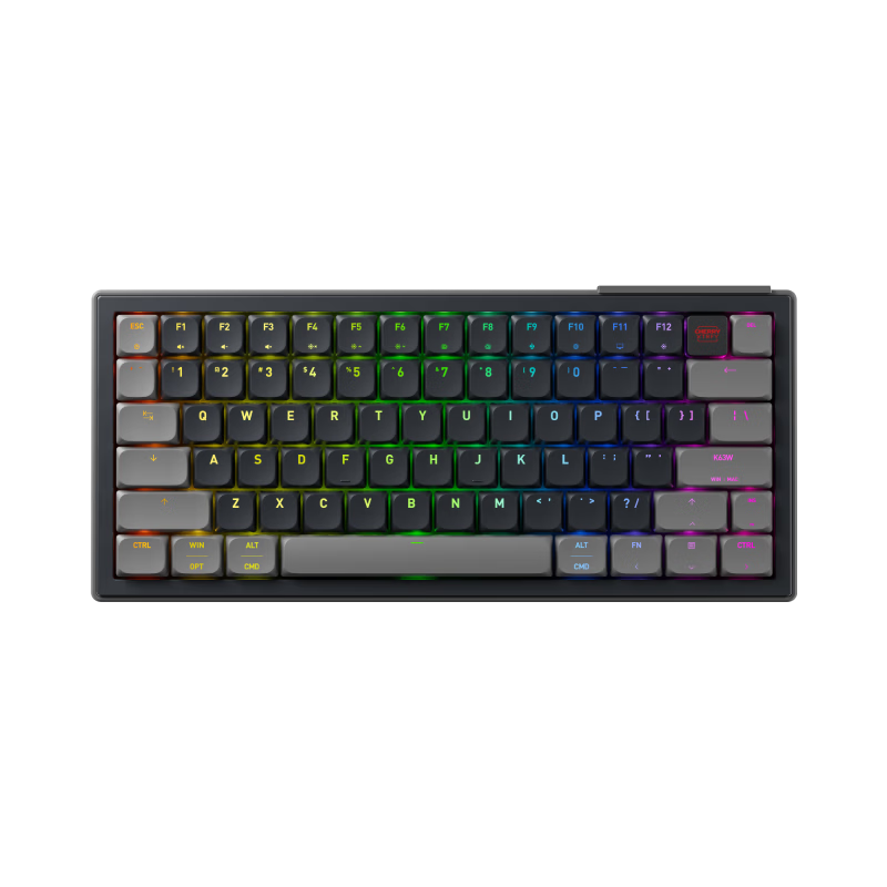 CHERRY K63W PRO Low Profile UWB Wireless Dual Mode Mechanical Keyboard RGB Backlit Business Office Slim Portable Gasket Structure 77-Key Gaming Wired Keyboard