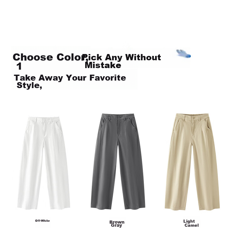 Semir Women's Casual Pants Autumn Loose Curved Long Pants Semi-Elastic Waist Split Leg Lengthening Curved Blade Pants 101525127012B 21