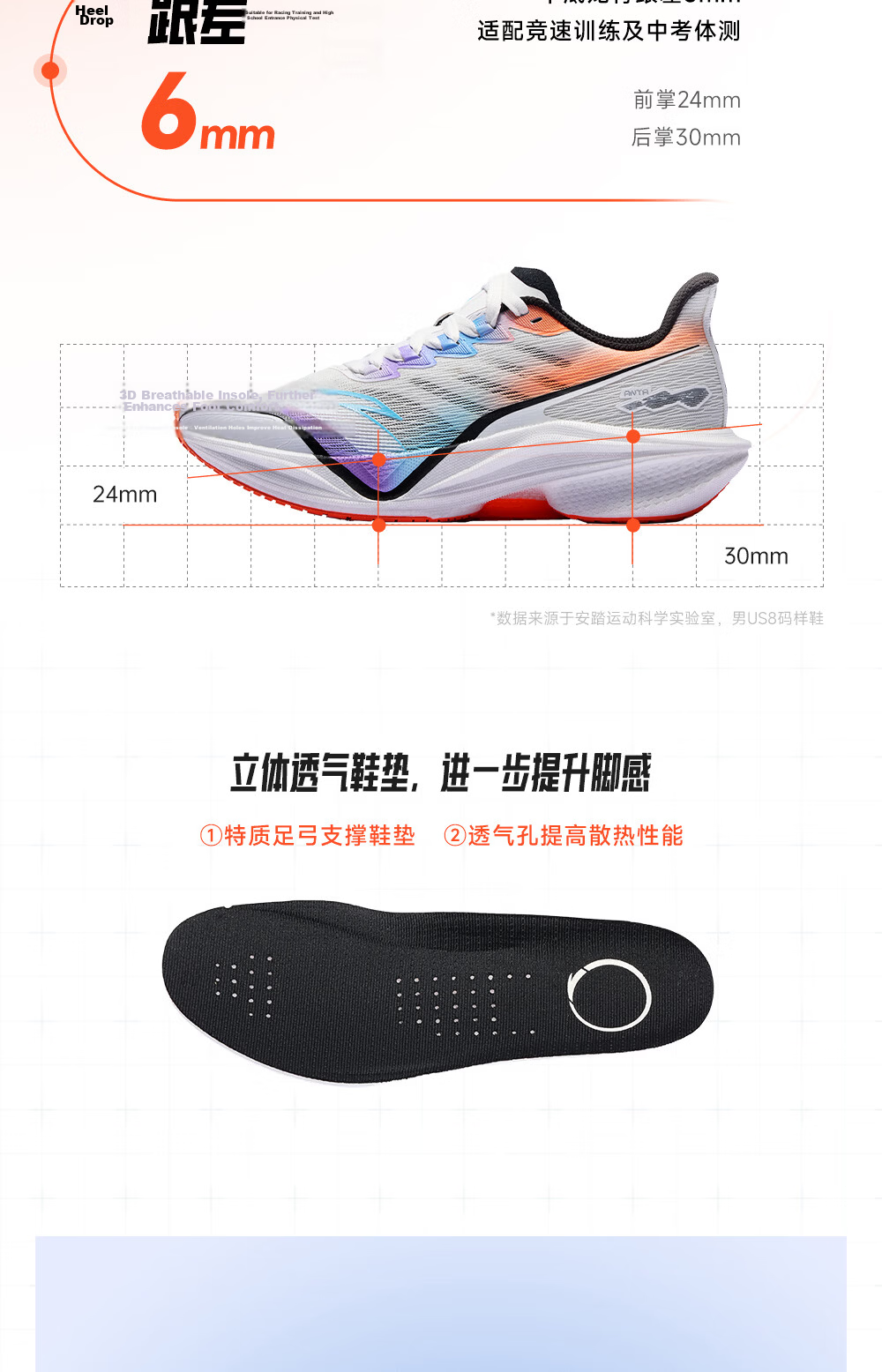 Anta Mach 5 Kids Sports Shoes 2026 Boys Youth Competition Professional Running Shoes 312525521H 7