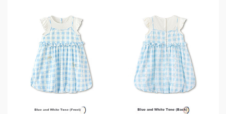 Balabala Kids Dress Baby Girl Dress 2026 Summer Fake Two-Piece Flower Bud Skirt Sweet and Cute 17