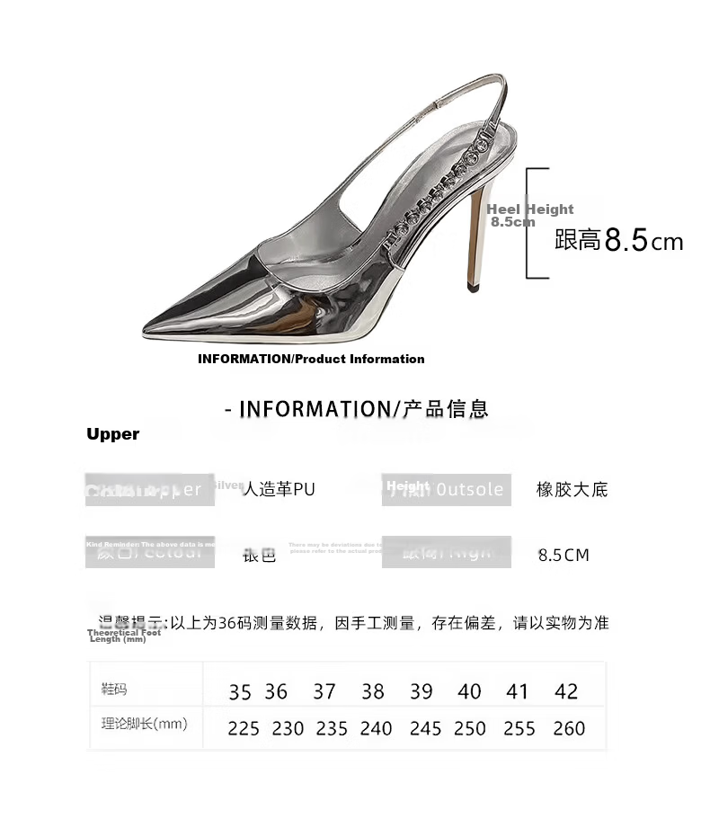 FOOTOPPO Suede High Heels Women Comfortable Non-Slip Black Stiletto Sandals Elegant Pointed Toe High Heels 10