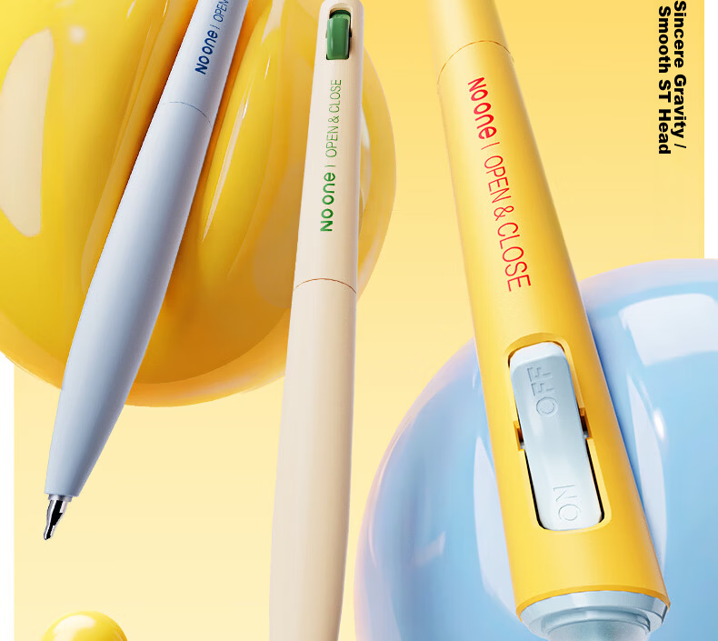 M&G Erasable Retractable Gel Pen Set of 3 AKPK6712B2 - Fun Switch Pen ST Tip Crystal Blue Ink, Handwriting Practice Pen, Same Style as "Universe Help" 2