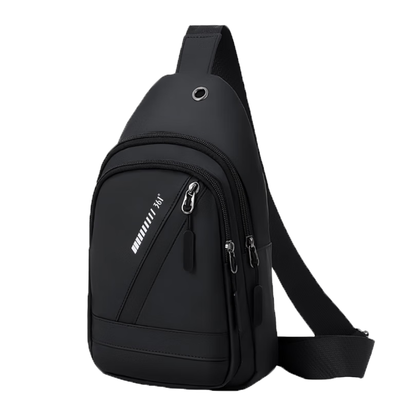361° Men's Large Capacity Shoulder Bag Crossbody Casual Commuter Chest Bag Simple Sports Sling Bag Travel Small Backpack