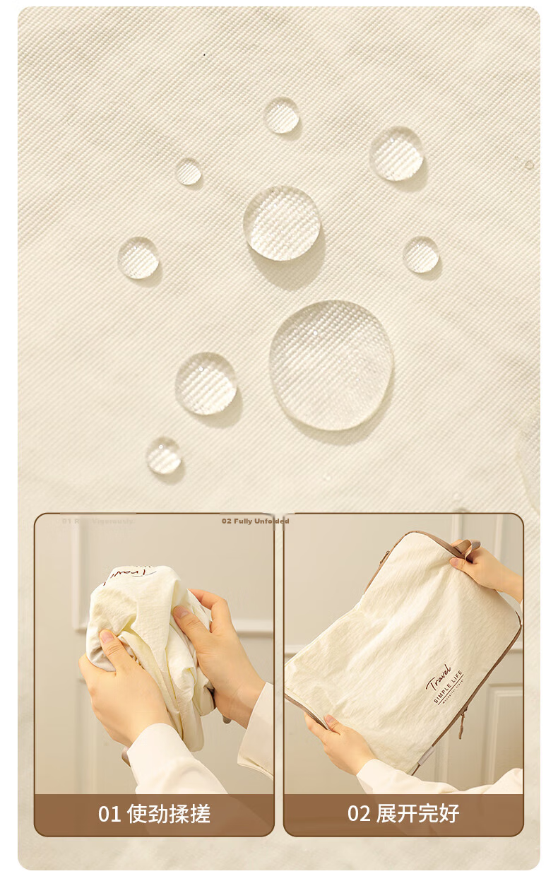 Baicaoyuan Travel Storage Bag Luggage Organizer Underwear Clothing Packing Pouch for Travel Business Trip M+L 19