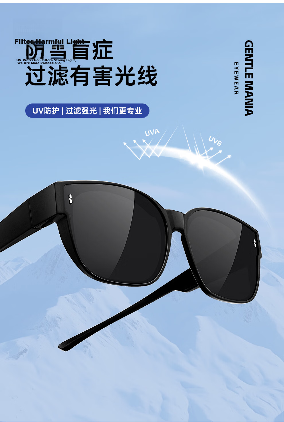 GENTLE MANIA Polarized Clip-On Sunglasses for Women, Clip-On Prescription Sunglass Lenses for Men, Driving and Fishing Glasses 6