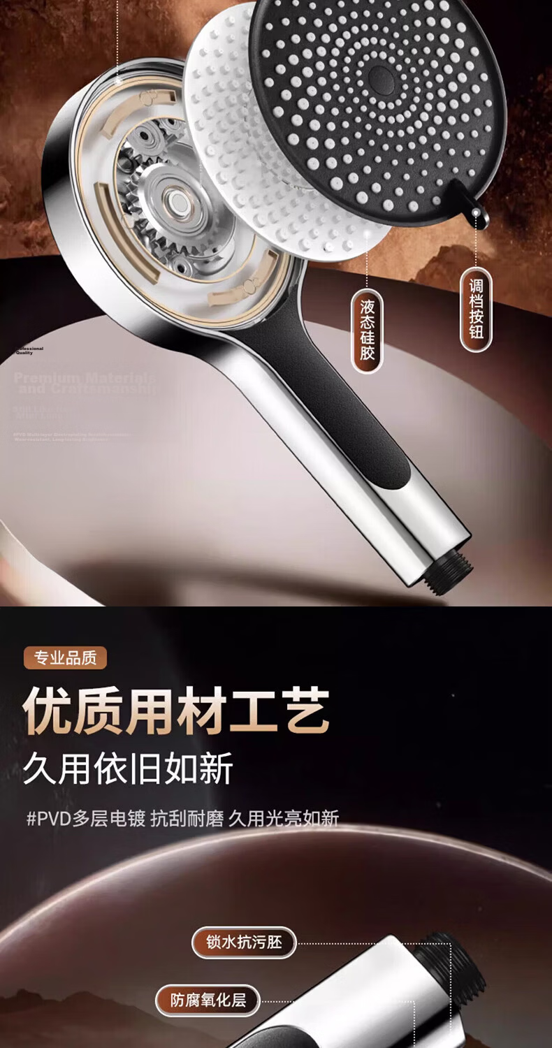 DEMANBO Seiko Shower Head High-Pressure Multifunctional Home Bathroom Large Panel Handheld Showerhead 13