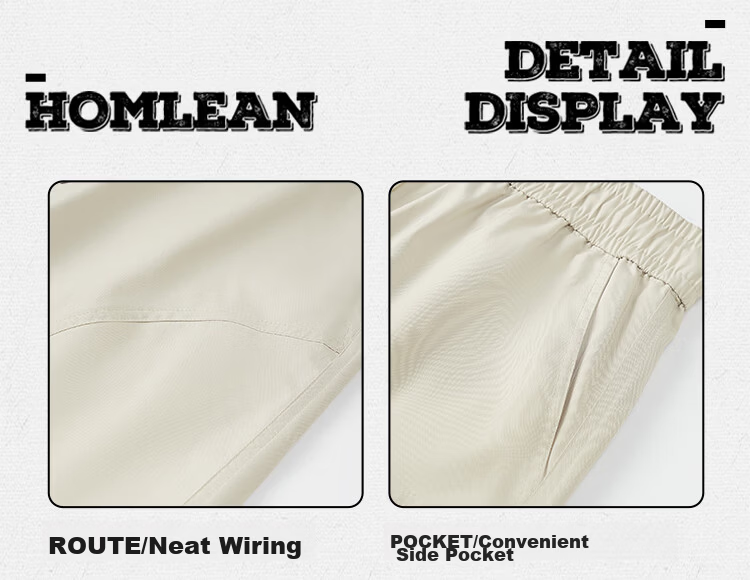 Homlean Men's Outdoor Work Shorts Summer Lightweight Casual American Quick-Dry Breathable Sports Pants HJ55 Off-White L 9