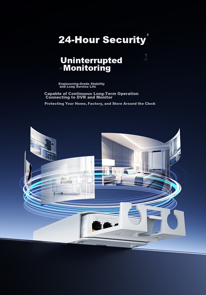 ShanZe POE Repeater One-to-Four 100Mbps Camera Network Repeater Extender Outdoor Home Surveillance Ethernet Power Splitter Separator Rainproof Sunproof FZXQ-04B 12