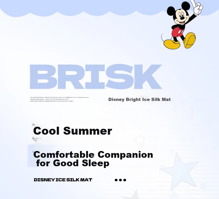 Disney Summer Ice Silk Cooling Mat Cartoon Mickey Air Conditioning Soft Mat 180x200cm Home Machine Washable Cooling Air Conditioner Pad 1
