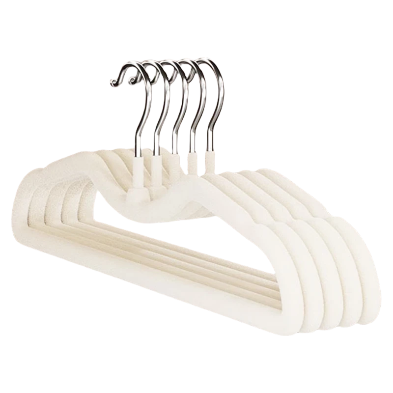 MENGTING Hangers, Non-Slip, Flocked, for Home Use, Adult Clothes Hangers, Dormitory Drying Rack, 10-Pack