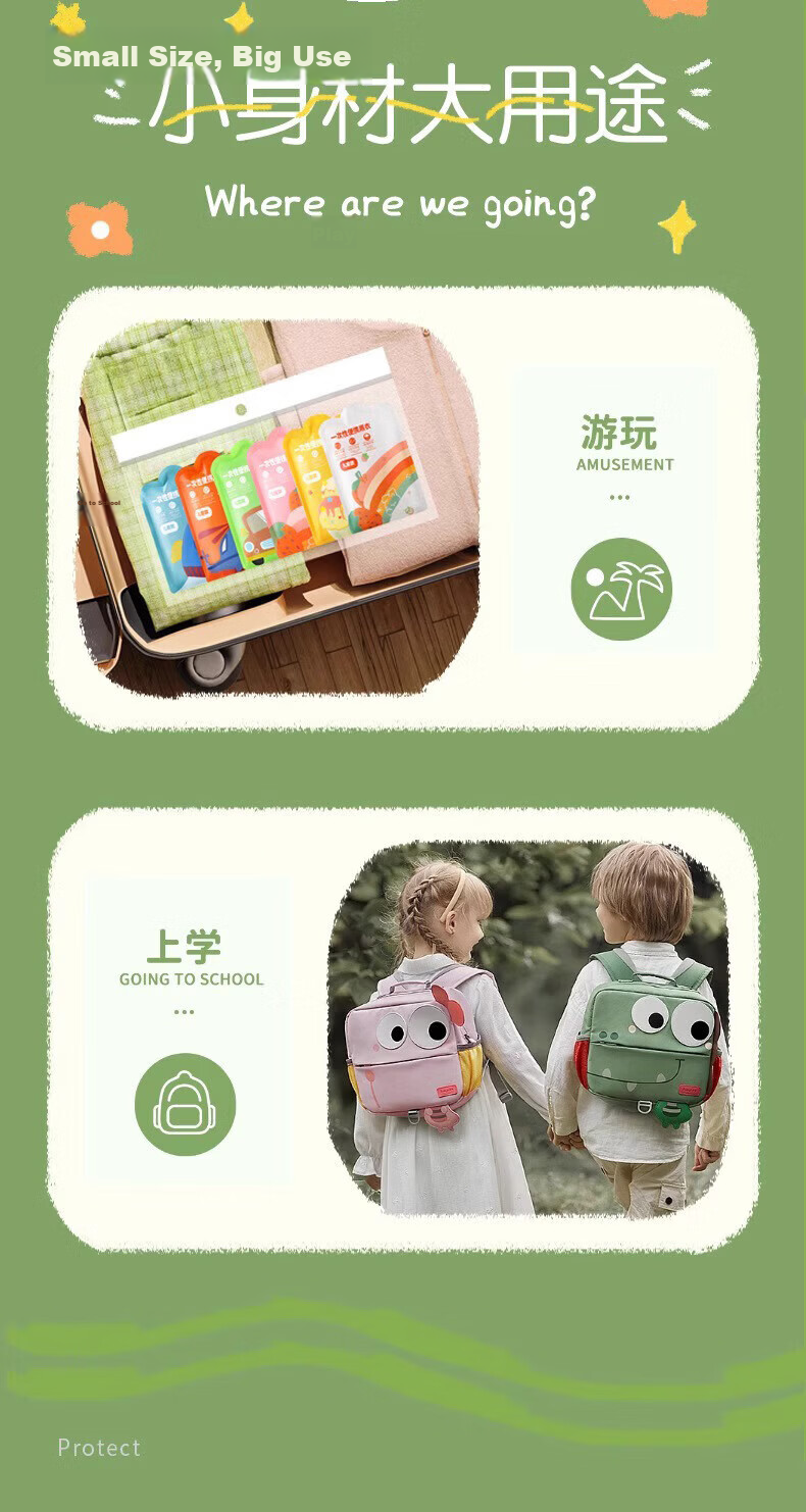 Chegui Mu Disposable Thickened Children's Card Long Full-Body Raincoat for Heavy Rain Single-Person Mountaineering Hiking Cycling Raincoat 5 Pieces 13