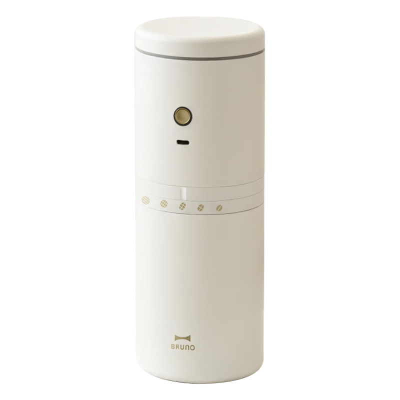 BRUNO Coffee Maker Small Portable Coffee Cup Grinder Hand Drip Insulated Coffee Grinder Office Travel Outdoor Housewarming Gift Ivory White