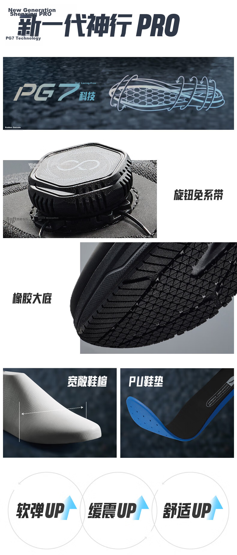 Anta PG7 Shenxing 13 PRO Men's All-Black Business Commuter Training Shoes Breathable Durable Running Sports Shoes 2