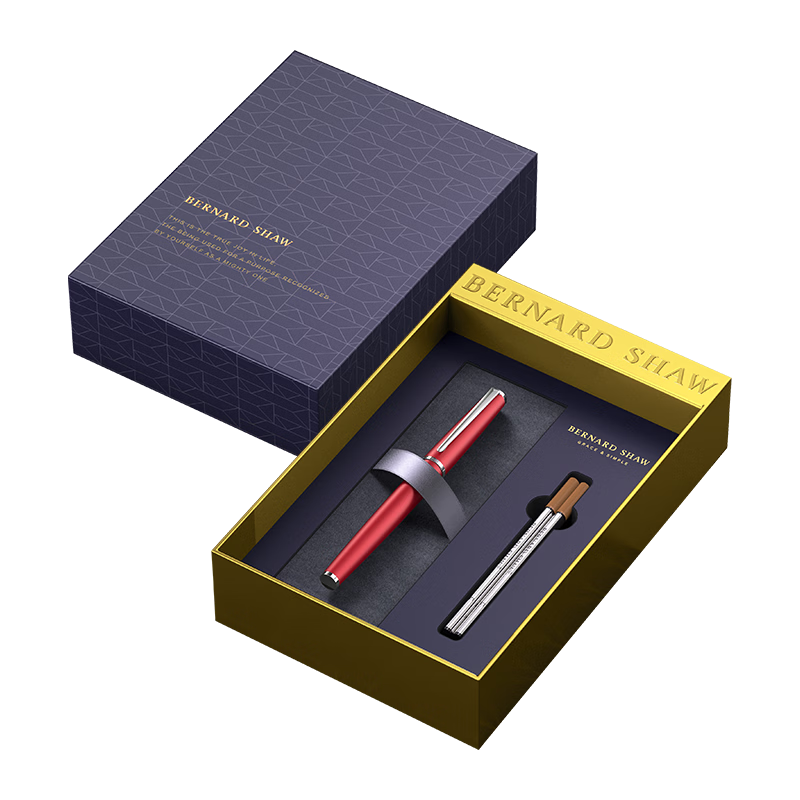 Bernard Shaw Mid-Autumn Festival And National Day Gift Ballpoint Pen High-End Luxury "Starry Sky" London Red Ultimate Refill Gift Box Set Premium Business Office Men's