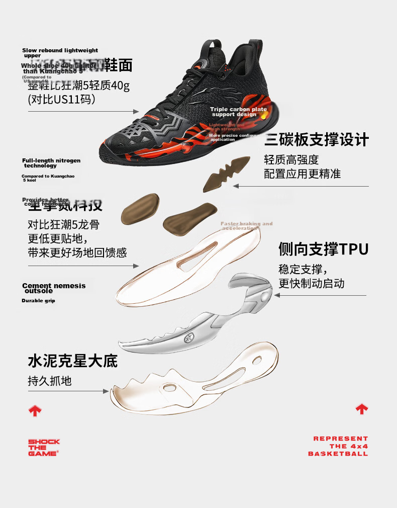 Anta [Kyrie Irving Edition] Kuaichao 5 PRO Nitrogen Technology Basketball Shoes Men's Professional Game Sneakers 4