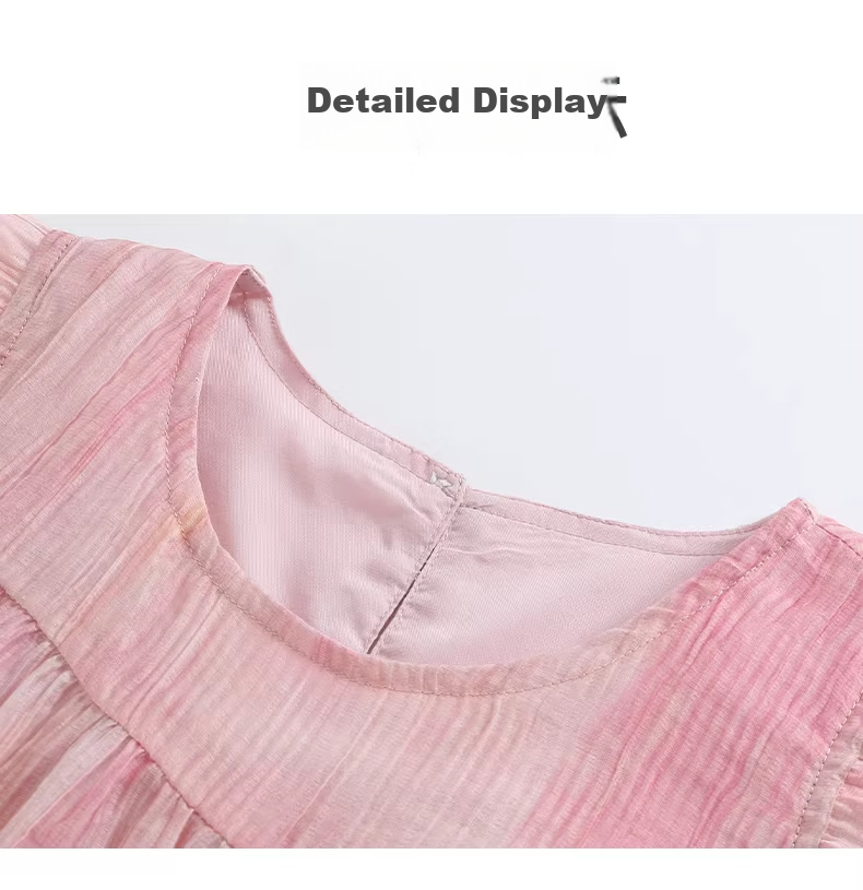 Disney Girls Summer Dress New Children's Tencel Chiffon Princess Dress EQ018 Yingluo Pink Size 130 13