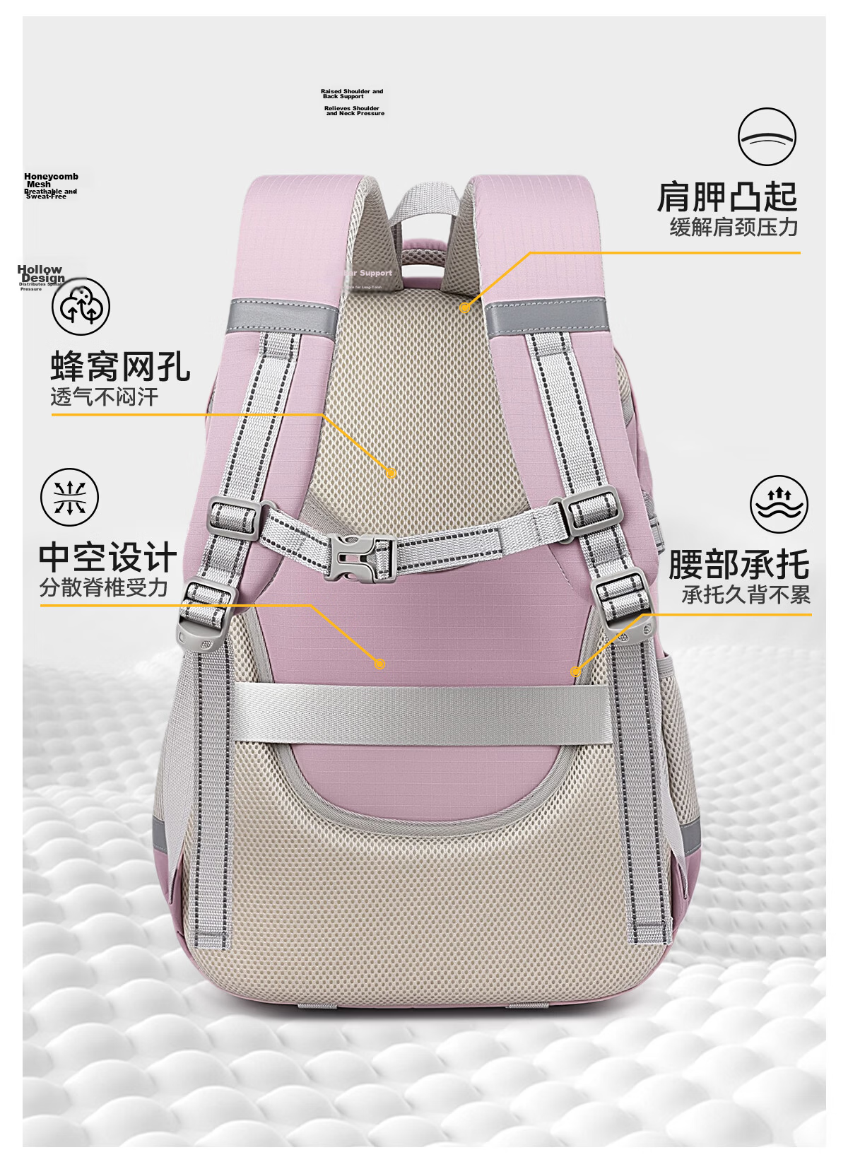 361° Women's Large Capacity Lightweight Versatile School Backpack for High School Students, Simple Ergonomic Spine Protection, 2026 New Model 3
